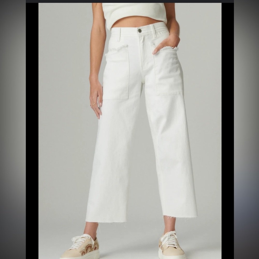 Lucky Brand Cropped Wide Leg Denim Jeans